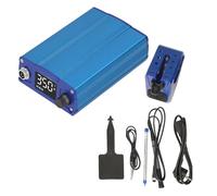 PUSOKEI Kit de Estación de Soldador de 75 W, con Mango y Puntas de Soldador, Cable de Tierra Antiestático, Pantalla LCD y Apagado Automático, Control Inteligente de Temperatura PI (75W)