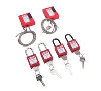PUSOKEI Kit de Etiquetado de Bloqueo Eléctrico, Juego de Candado de Bloqueo con Cerraduras de Disyuntor Universales, Juego de Candados de Seguridad Loto para Equipos Eléctricos Industriales