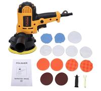 PUSOKEI Kit de Pulidora de Búfer para Automóvil de 5 "con Control de Velocidad Continuo Máquina Pulidora de Mano Silenciosa y Eficiente para Encerado de Automóviles y Muebles, Incluye Almohadillas