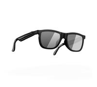 PUSOKEI Lentes Fotocromáticas AI Gafas Inteligentes para Hombres y Mujeres, Gafas de Sol con Bloqueo de Luz Azul con Altavoz Abierto y Micrófono Incorporado, Control de Voz, Reproducción (Grey)