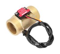 PUSOKEI Medidor de Sensor de Flujo de Agua de Latón de 1,3 Pulgadas |Caudalímetro para Tubería de Piscina