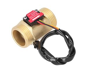 PUSOKEI Medidor de Sensor de Flujo de Agua de Latón de 1,3 Pulgadas |Caudalímetro para Tubería de Piscina