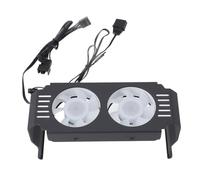 PUSOKEI Memoria de Computadora Enfriador de RAM ARGB Ventiladores Duales, Efecto de Luz de Sincronización ARGB de 5 V y 3 Pines, Control de Temp PWM, Soporte DDR/DDR2/DDR3/DDR4/DDR5