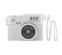 PUSOKEI Mini Cámara Llavero con Tarjeta de 128 GB, Vídeo 1080P, Foto de 2 MP, Cámara Pequeña Portátil con Luz de Flash y Pantalla a Color de 0,96 Pulgadas para Grabación de Estudios de (White)