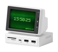 PUSOKEI Mini Pantalla USB IPS de 3,5 Pulgadas, AIDA64 Mini PC CPU RAM HDD Monitor de Datos Temperatura Álbum Electrónico Letras Flotantes Pantalla Secundaria para PC Portátil