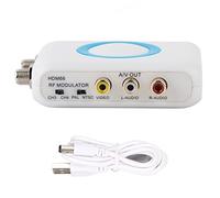 PUSOKEI Modulador RF Convertidor HDMI a RF, NTSC PAL TV CATV Modulador, Entrada HD A/V F Hembra Salida RF VHF Demodulador Convertidor para CATV Doméstico