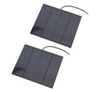 PUSOKEI Panel Solar Pequeño Monocristalino, 1,5 W, 6V, Carga Rápida, Tableta, Teléfono, Linterna, Cámara, 2 uds., Panel Solar para Viajes de Camping