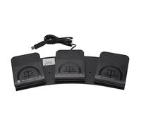 PUSOKEI Pedal Triple USB, Interruptor de Pie de 3 Teclas, Teclado de Computadora Programable, Ratón para Transcripción de Juegos