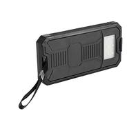 PUSOKEI Portátil 20000mAh Carga Rápida Doble USB Power Bank Case para Viajes Deportivos, Banco de Energía Solar Kit DIY para Actividades Al Aire Libre (Black)