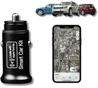 PUSOKEI Rastreador y Cargador GPS para Coche, Puerto Dual USB y Tipo C, Adaptador para Encendedor de Cigarrillos con Mini Localizador GPS Oculto para Coche Vehículos, Compatible con