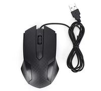 PUSOKEI Ratón para Juegos con Cable, Ratones USB ergonómicos para computadora, Mouse óptico Mute 2400 PPP, Mouse Universal para computadora portátil de Escritorio(Negro)