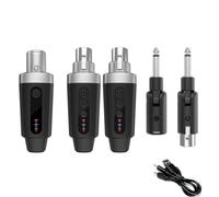 PUSOKEI Receptor Transmisor de Micrófono Inalámbrico UHF de 2,4 GHz, Inalámbrico de Micrófono XLR Recargable para Micrófono Dinámico, Mezclador de Audio, PA