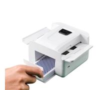 PUSOKEI Shuffler de Tarjetas Automáticas para 1-2 Mazos, una Máquina de Barajamiento Eléctrica Ultra Silenciosa con Modo Automático de una Prensa, Cartas de Juego Recargables Barajando a (White)