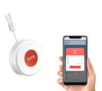 PUSOKEI Sistemas de Alerta de Vida para Cuidadores WiFi para Personas Mayores, sin Tarifa Mensual, Botones SOS de Control de Aplicaciones para Personas Mayores en el Hogar y Cuidados de