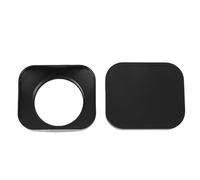 PUSOKEI Ssquare Metal Lens Hood, Capucha de Lente de Metal Cuadrada de 39-58 Mm con Tapa, para Cámara sin Espejo y Videocámaras y Videos de Video (Black)