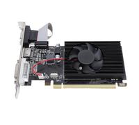 PUSOKEI Tarjeta Gráfica para Computadora R5 230, Tarjeta Gráfica PCIE 1.1 de 2GB 64 bits GDDR3, Tarjeta de Video Delgada con Ventilador Refrigeración, Salida HDMI VGA DVI D, para Oficina