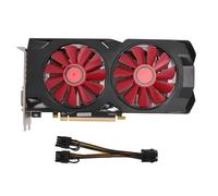 PUSOKEI Tarjeta Gráfica RX580, 8 GB GDDR5 de 256 bits, Refrigeración Silenciosa con Doble Ventilador, Juegos de PC de Sobremesa