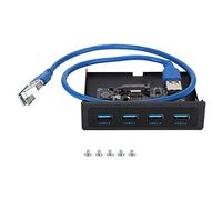 PUSOKEI Tarjeta PCIE USB 3.0, PCI-E a expansión de encabezado 4xUSB3.0, para Tarjeta Vertical de expansión del Adaptador de bahía de Disquete Frontal con Chip