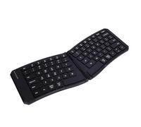 PUSOKEI Teclado Ergonómico Plegable, Teclado Plegable Bluetooth Dividido, 80 Teclas de Interruptor de Tijera, Teclados Recargables Portátiles en Forma de V para Tableta, PC y Telé
