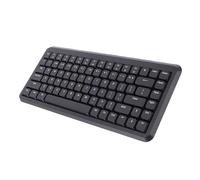 PUSOKEI Teclado Inalámbrico 2.4G, Teclado de Computadora Bluetooth 5.1 con Teclado Numérico, Interruptor de Tijera, Modo de Suspensión, Teclas de Acceso Directo Multimedia, 84 Teclas 75% (Black)