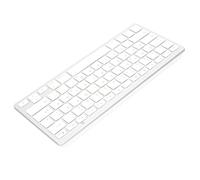 PUSOKEI Teclado Inalámbrico Bluetooth, Teclado Compacto Ergonómico Ultraligero para iOS/Android/Windows/OS, Viajes de Negocios Bibliotecas Teclado Portátil (Alemán)