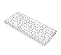 PUSOKEI Teclado Inalámbrico Bluetooth, Teclado Compacto Ergonómico Ultraligero para iOS/Android/Windows/OS, Viajes de Negocios Bibliotecas Teclado Portátil (Español)