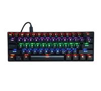 PUSOKEI Teclado mecánico con Cable, Teclado para Juegos de computadora de 61 Teclas con Interruptor Azul para computadora/computadora portátil, Plug y Play