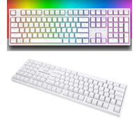 PUSOKEI Teclado Mecánico de 3 Modo, Teclado de Juego Inalámbrico Retroiluminado RGB con Soporte de Interruptor Rojo Swap Hot Swap, para Computadora Portátil para PC de Computadora