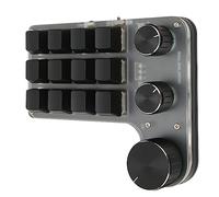 PUSOKEI Teclado Mecánico, Fuerte Compatibilidad Rojo Interruptor Rojo Volumen Mecánico Impuesto de Impuestos Daubdes 12 -Button 3 -Button para el Juego (BT inalámbrico (batería incorporada incluida))