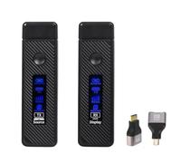 PUSOKEI Transmisor y Receptor HDMI Inalámbrico, Salida de 1080p de Decodificación de 4K, Kit HDMI Extender, 2.4G 5G para Video y Audio para Monitorear Desde la Caja de TV del Proyector (Black)