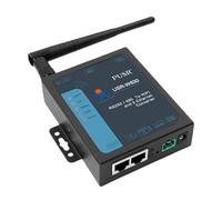 PUSR USR-W630 Industrial Serial RS232/RS485 to WiFi and Ethernet Server to Serial RS232 RS485 Wi-Fi Converter Soporta Dual RJ45 Ethernet Puertos Modbus RTU a Modbus TCP con adaptador DC