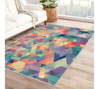 PUSRDEO Alfombra con Patrón Artístico y Diseño Único Laberinto GeoméTrico Alfombra para Habitación Invitados Dormitorio Lavable a Máquina Secado Rápido Cuadrada（Gray-120x150cm