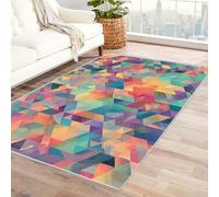 PUSRDEO Alfombra de Formas Abstractas y Colores Vibrantes Laberinto GeoméTrico Alfombra para Mesa de Café Debajo de Mesa Salón Lavable Fácil Limpieza(Ash-180x270cm