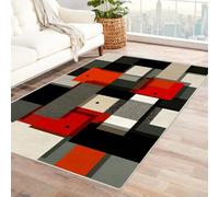 PUSRDEO Alfombra Estilizada para Espacios Modernos GeometríA para Casa de Campo Patio Picnic Exterior Impermeable Grande（verde-210x270cm