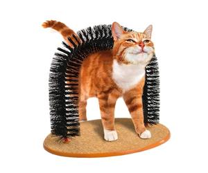 Puss Curve Auto-Comb - Rastrillo de Hocico Felino, Herramienta De Limpieza Con, Estera De Lija, Hocico De Animal, Amasadora De Cuerpo De Garras En Relación | Strong House Moggy Juego Sobre La
