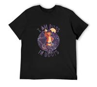 Puss In Boots The Last Wish Celestial Puss Logo Unisex 100% Cotton Short-Sleeve T-Shirts Black L