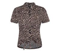 Pussy Deluxe Blusa Corta Leo Mujer Blusa Leopardo S 50% algodón, 50% Modal Regular