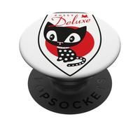 Pussy Deluxe Shield Pink Star Eyes Cat PopSockets PopGrip Adhesivo
