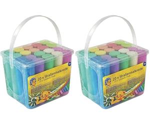 Pustefix - 45020003 - MALEFIX Street Chalks/Tiza 20 pcs. (Paquete de 2)