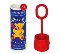PUSTEFIX Juego de 5 pompas de jabón clásicas de 42 ml, multicolor Rainbow Bubbles fabricadas en Alemania, para bodas, cumpleaños infantiles, oficina de registro, despedida de soltera, 5 paquetes de 42