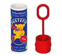 PUSTEFIX Juego de burbujas de jabón, 15 unidades clásicas de 42 ml, multicolor Rainbow Bubbles fabricadas en Alemania, para bodas, cumpleaños infantiles, oficina de registro, despedida de soltera, 15