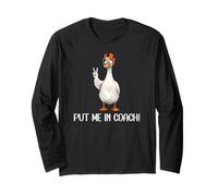 Put Me In Coach Dad Football Goose Duck Football Game Day Manga Larga