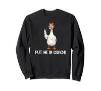 Put Me In Coach Dad Football Goose Duck Football Game Day Sudadera