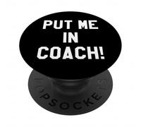Put Me In Coach Dad Football Mom Game Day Football Tailgate PopSockets PopGrip Adhesivo