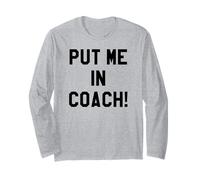 Put Me In Coach Dad Football Tailgate Game Day Football Mom Manga Larga