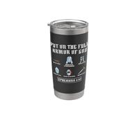 Put On The Full Armor God Funny Saying Christian Vaso térmico de acero inoxidable de doble pared