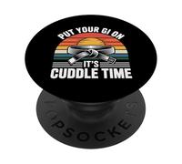 Put Your Gi On It's Cuddle Time Jiu Jitsu bitkes de Amor |- PopSockets PopGrip Adhesivo