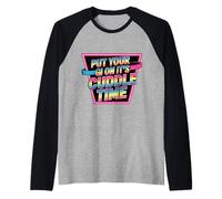 Put Your Gi On It's Cuddle Time Jiu Jitsu Love Jokes - Camiseta Manga Raglan