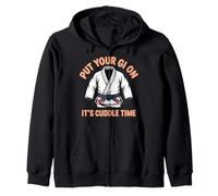 Put Your Gi On It's Cuddle Time Jiu Jitsu Love Jokes |- Sudadera con Capucha