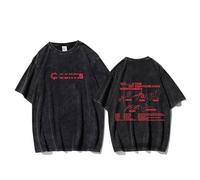 Put Your Phone Down Camiseta Worldtour Álbum de algodón Estampado Camisas lavadas con gráficos Vintage(A Black,2XL)